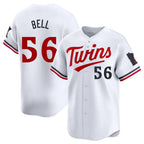 Silnrao M.Twins #56 Josh Bell Player White Home Limited Stitched Jerseys