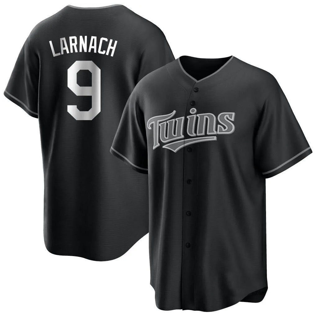 Silnrao M.Twins #9 Trevor Larnach Player Black Home Game Stitched Jerseys