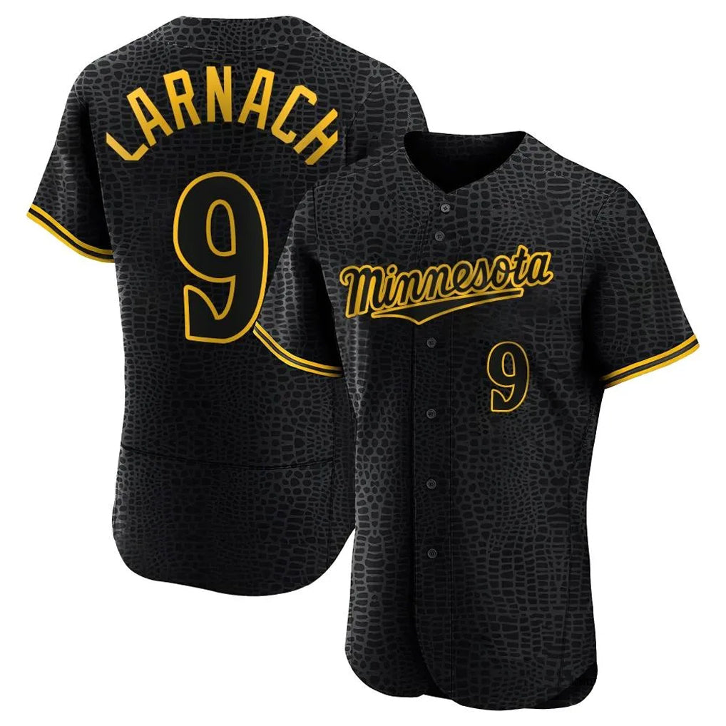 Silnrao M.Twins #9 Trevor Larnach Player Black Snake Skin City Home Limited Elite Stitched Jerseys