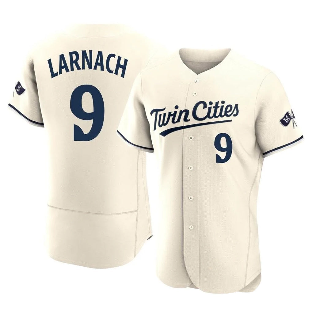 Silnrao M.Twins #9 Trevor Larnach Player Cream Home Limited Elite Stitched Jerseys