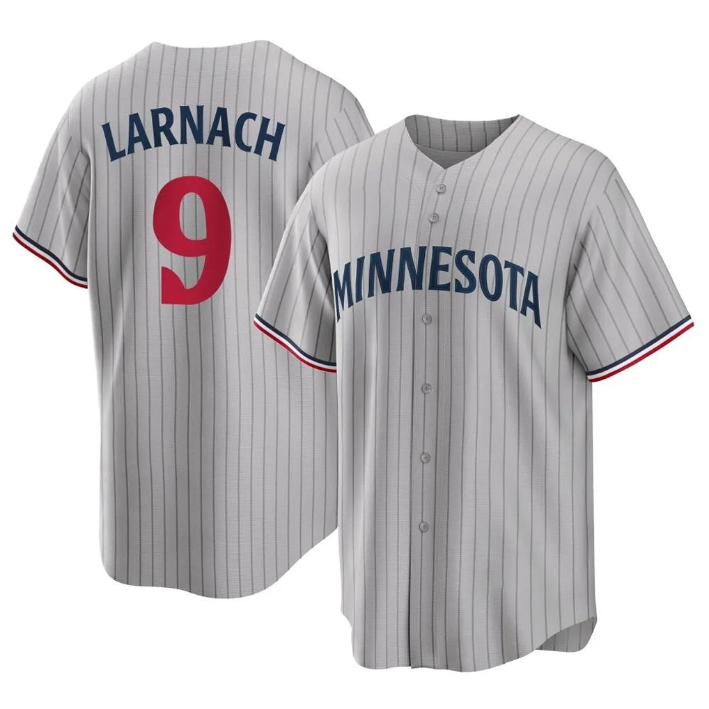 Silnrao M.Twins #9 Trevor Larnach Player Gray Game Limited Home Stitched Jerseys