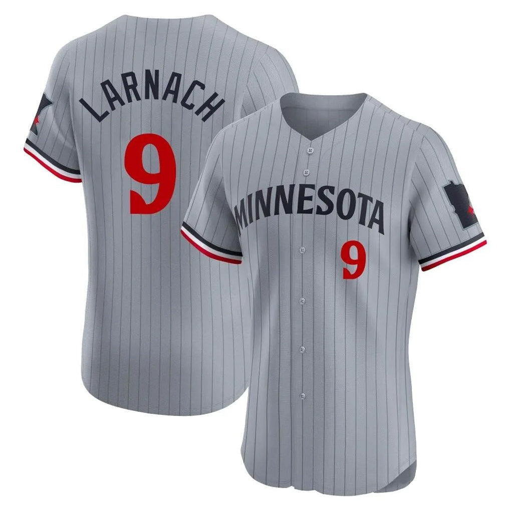 Silnrao M.Twins #9 Trevor Larnach Player Gray Home Limited Elite Stitched Jerseys