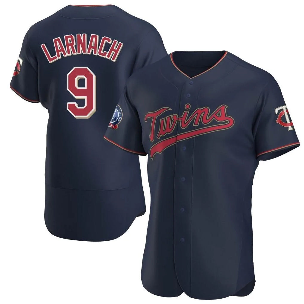 Silnrao M.Twins #9 Trevor Larnach Player Navy 60th Home Limited Elite Stitched Jerseys