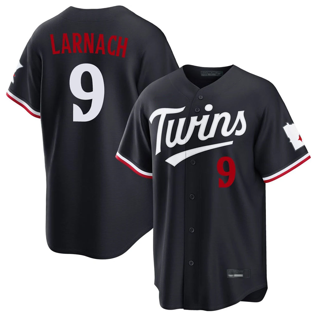 Silnrao M.Twins #9 Trevor Larnach Player Navy Home Game Stitched Jerseys