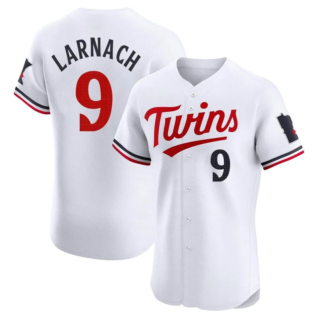 Silnrao M.Twins #9 Trevor Larnach Player White Home Limited Elite Stitched Jerseys