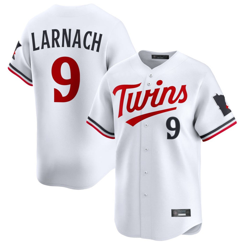 Silnrao M.Twins #9 Trevor Larnach Player White Home Limited Stitched Jerseys