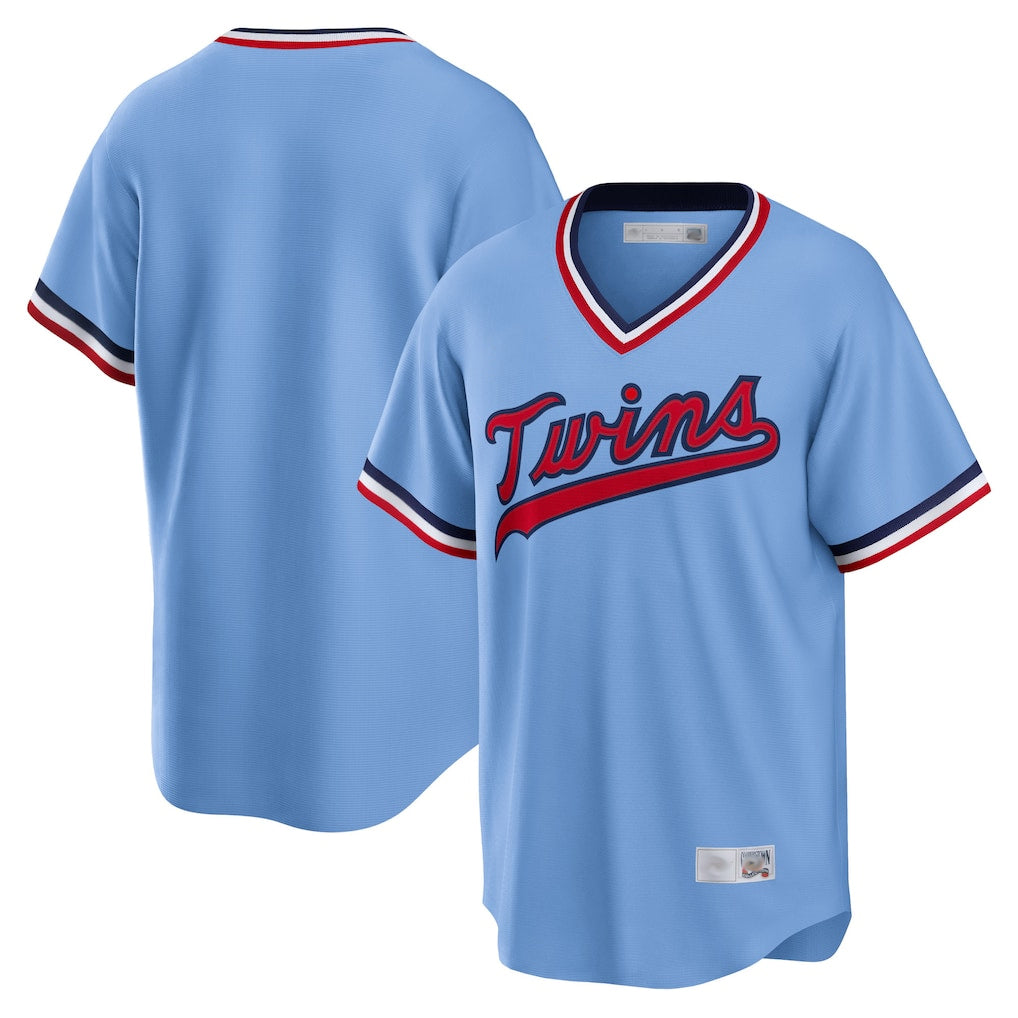 Silnrao M.Twins ## Twins Blank Player Light Blue Road Cooperstown Collection T-shirt Stitched Jerseys