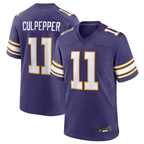 Silnrao M.Vikings #11 Daunte Culpepper Purple Classic Retired Player Game Jersey American Stitched Jerseys