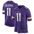 Silnrao M.Vikings #11 Daunte Culpepper Purple Game Retired Player Jersey American Stitched Jerseys