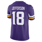 Silnrao M.Vikings #18 Justin Jefferson Purple Team Vapor F.U.S.E. Stitched Limited Jerseys