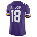 Silnrao M.Vikings #18 Justin Jefferson Purple Vapor F.U.S.E. Limited Stitched Jerseys