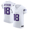 Silnrao M.Vikings #18 Justin Jefferson White Alternate Vapor F.U.S.E. Elite Player Jersey American Stitched Jerseys