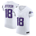 Silnrao M.Vikings #18 Justin Jefferson White Alternate Vapor F.U.S.E. Elite Player Jersey American Stitched Jerseys