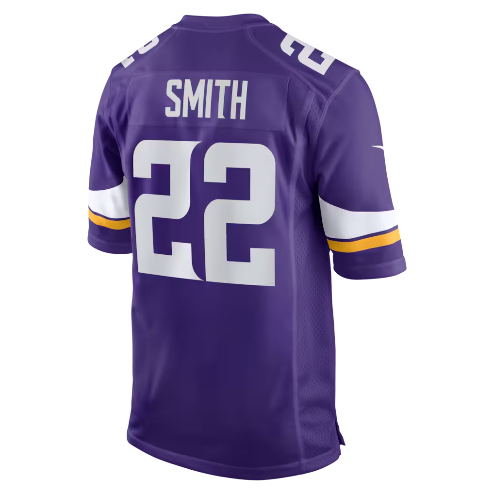 Silnrao M.Vikings #22 Harrison Smith Purple Game Stitched Jerseys