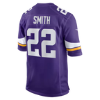 Silnrao M.Vikings #22 Harrison Smith Purple Game Stitched Jerseys