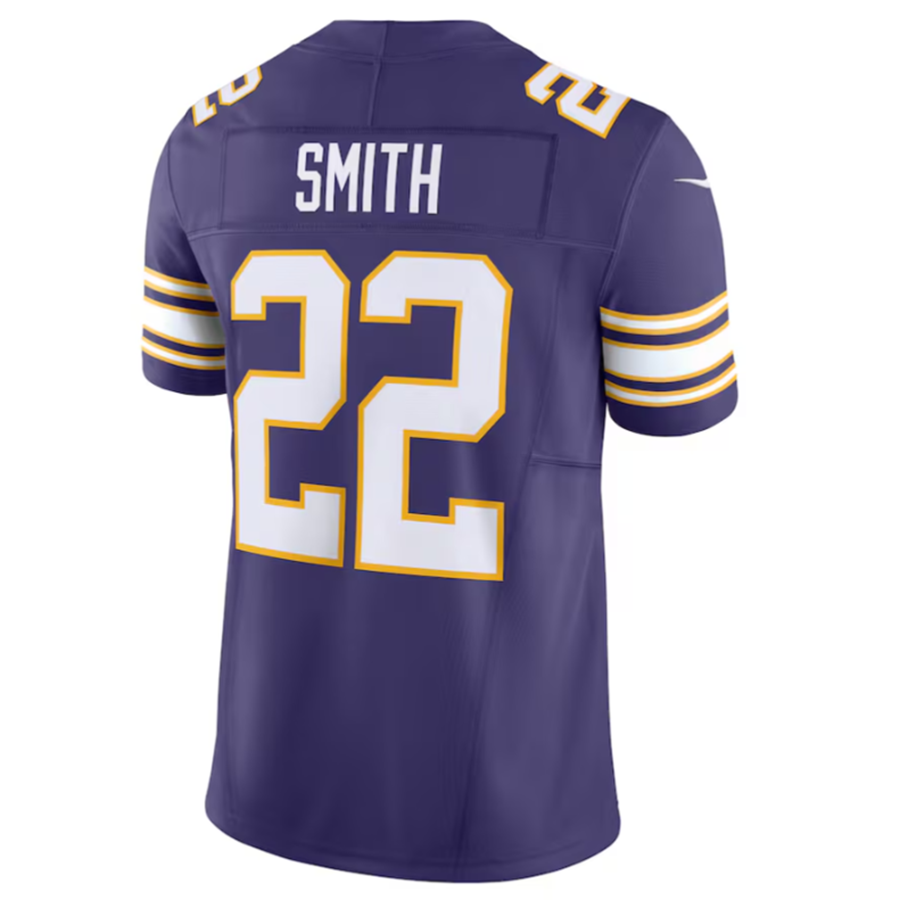 Silnrao M.Vikings #22 Harrison Smith Purple Vapor F.U.S.E. Limited Jersey Stitched American Stitched Jerseys