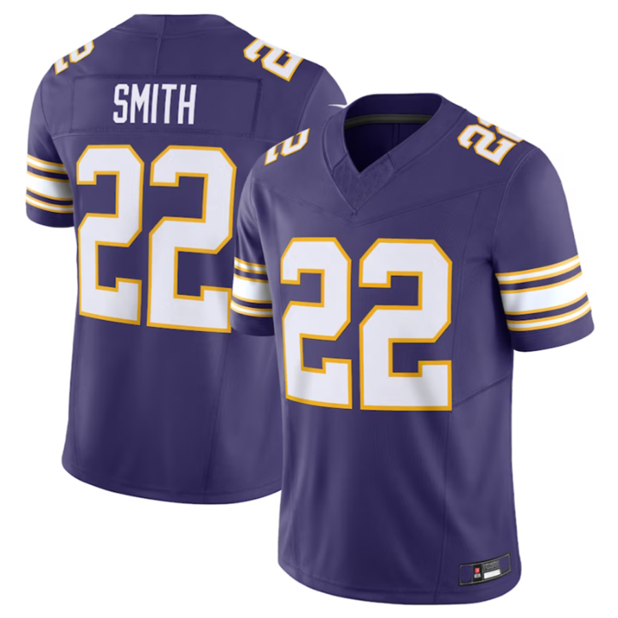 Silnrao M.Vikings #22 Harrison Smith Purple Vapor F.U.S.E. Limited Jersey Stitched American Stitched Jerseys