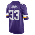 Silnrao M.Vikings #33 Aaron Jones Purple Game Player Jersey Stitched American Stitched Jerseys