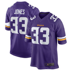 Silnrao M.Vikings #33 Aaron Jones Purple Game Player Jersey Stitched American Stitched Jerseys