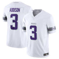 Silnrao M.Vikings #3 Jordan Addison White Alternate Vapor F.U.S.E. Limited Jersey American Stitched Jerseys