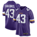 Silnrao M.Vikings #43 Andrew Van Ginkel Purple Team Game Jersey Stitched American Stitched Jerseys