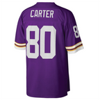Silnrao M.Vikings #80 Cris Carter Purple Legacy Replica Jersey American Stitched Jerseys