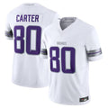 Silnrao M.Vikings #80 Cris Carter White Alternate Vapor F.U.S.E. Retired Player Limited Jersey American Stitched Jerseys