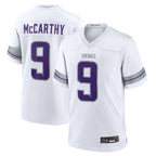 Silnrao M.Vikings #9 J.J. McCarthy White Alternate Game Player Jersey American Stitched Jerseys