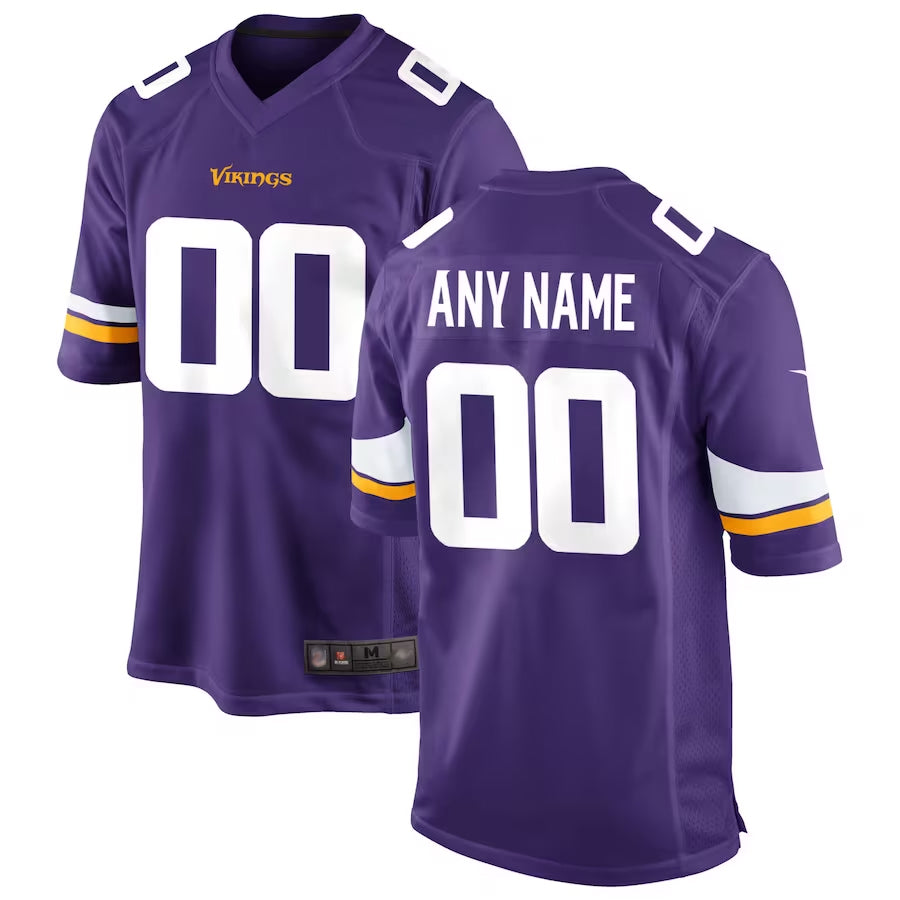 Silnrao Custom MN.Vikings Game Home Stitched Jerseys