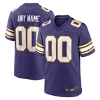 Silnrao Custom MN.Vikings Secondary Alternate Game Stitched Jerseys
