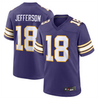 Silnrao MN.Vikings #18 Justin Jefferson Player Purple Classic Limited Game Stitched Jerseys