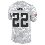 Silnrao MN.Vikings #22 Harrison Smith Player Arctic Camo Salute to Service Limited Stitched Jerseys