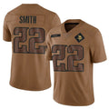 Silnrao MN.Vikings #22 Harrison Smith Player Brown Salute To Service Limited Stitched Jerseys