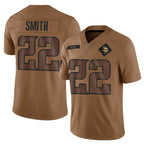 Silnrao MN.Vikings #22 Harrison Smith Player Brown Salute To Service Limited Stitched Jerseys