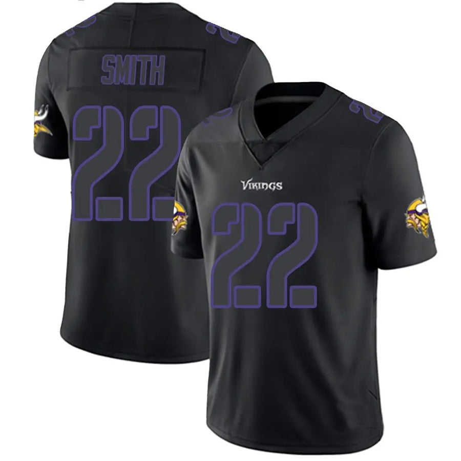 Silnrao MN.Vikings #22 Harrison Smith Player Limited Black Impact Game Stitched Jerseys