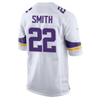 Silnrao MN.Vikings #22 Harrison Smith Player White Home Game Stitched Jerseys