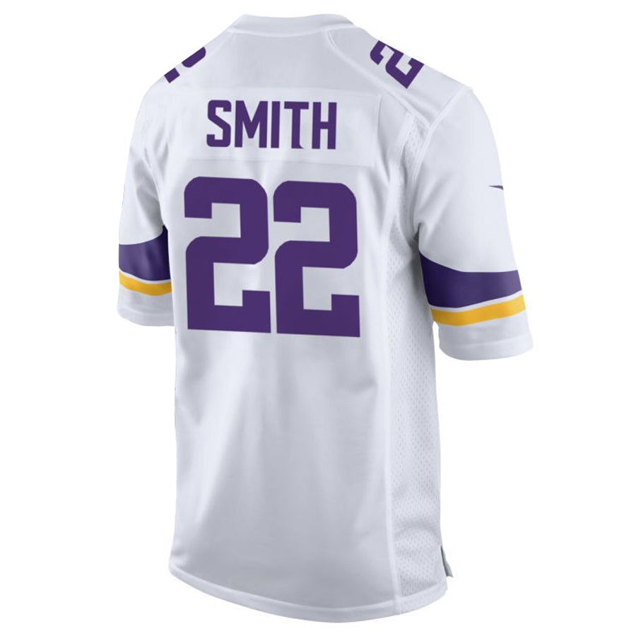Silnrao MN.Vikings #22 Harrison Smith Player White Home Game Stitched Jerseys