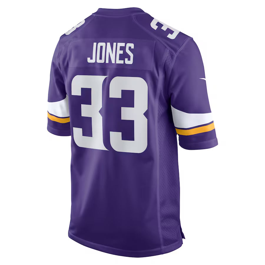 Silnrao MN.Vikings #33 Aaron Jones Player Purple Home Game Stitched Jerseys