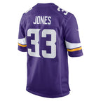 Silnrao MN.Vikings #33 Aaron Jones Player Purple Home Game Stitched Jerseys
