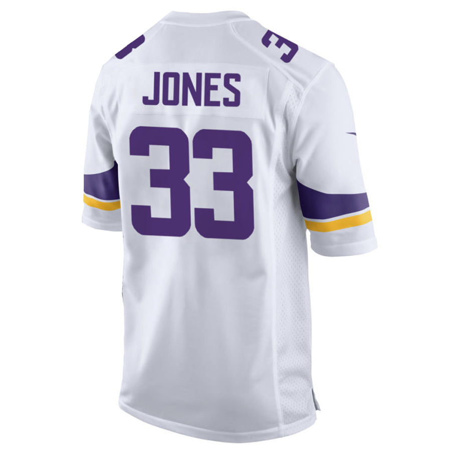 Silnrao MN.Vikings #33 Aaron Jones Player White Home Game Stitched Jerseys