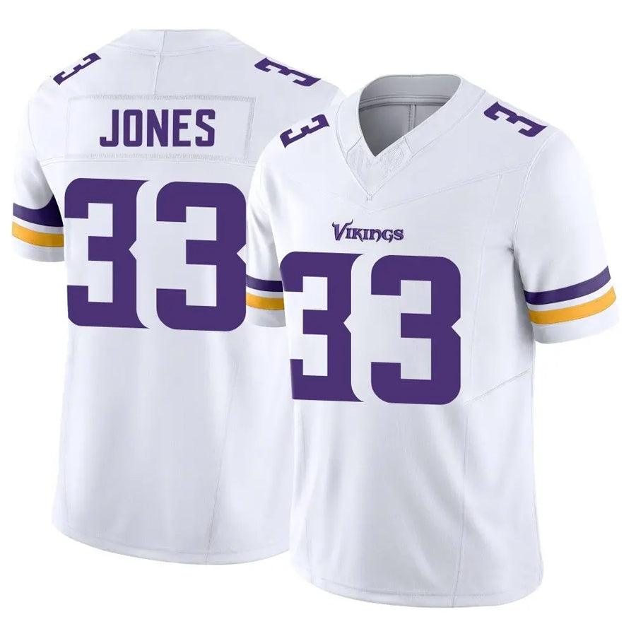 Silnrao MN.Vikings #33 Aaron Jones Player White Vapor F.U.S.E. Limited Stitched Jerseys