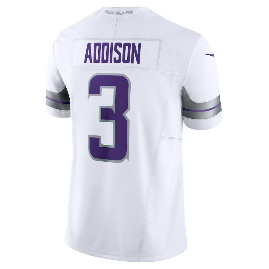 Silnrao MN.Vikings #3 Jordan Addison Player Alternate Vapor F.U.S.E. Limited Stitched Jerseys