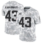 SilnraoMN.Vikings #43 Andrew Van Ginkel Player Arctic Camo Salute to Service Limited Stitched Jerseys