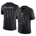 Silnrao MN.Vikings #43 Andrew Van Ginkel Player Black REFLECTIVE Limited Stitched Jerseys