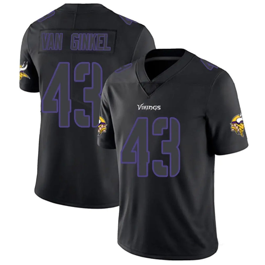 Silnrao MN.Vikings #43 Andrew Van Ginkel Player Limited Black Impact Game Stitched Jerseys