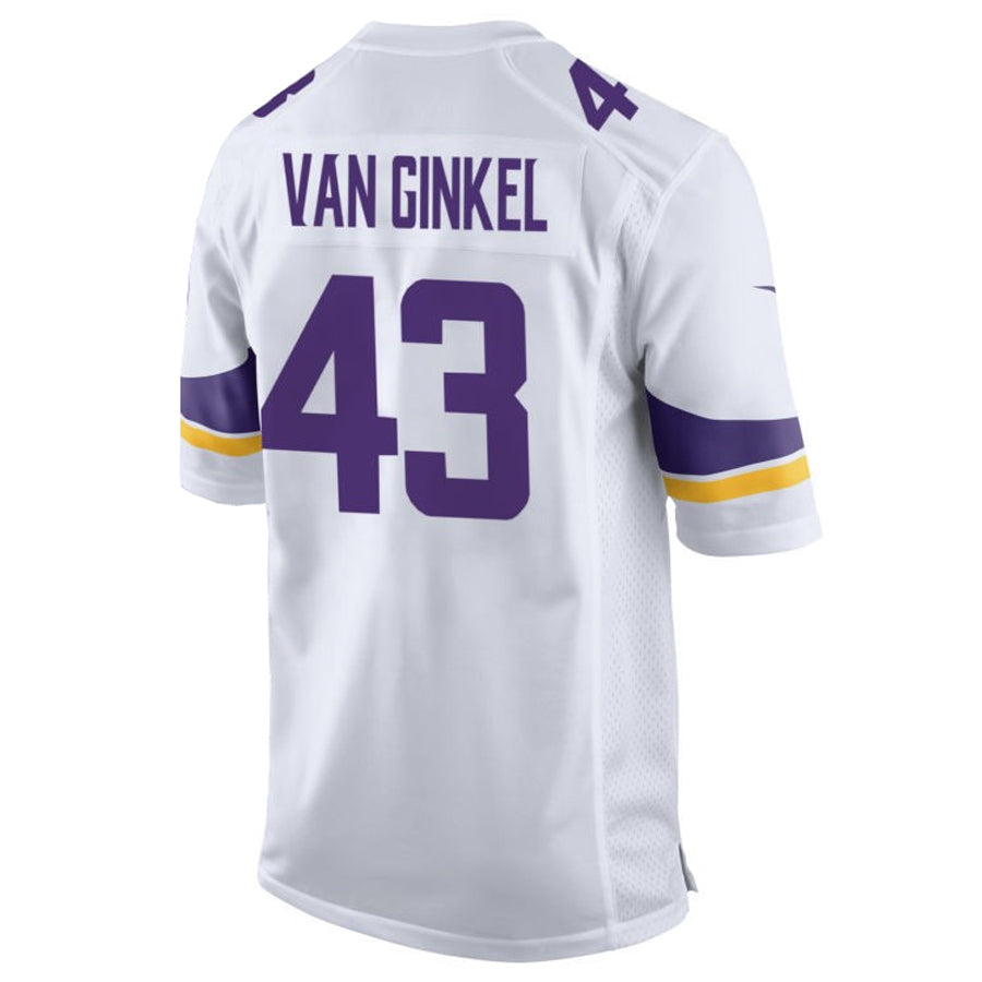 Silnrao MN.Vikings #43 Andrew Van Ginkel Player Purple Home Game Stitched Jerseys