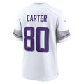 Silnrao MN.Vikings #80 Cris Carter White Alternate Retired Player Game Stitched Jerseys