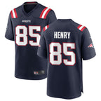 Silnrao NE.Patriots Game Home Jerseys - Navy - #85 Hunter Henry Player Stitched Jerseys