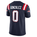 Silnrao NE.Patriots #0 Christian Gonzalez Navy Team Vapor F.U.S.E. Stitched Limited Jerseys