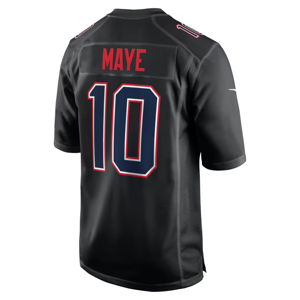 Silnrao NE.Patriots #10 Drake Maye Carbon Black Fashion Game Stitched Jerseys